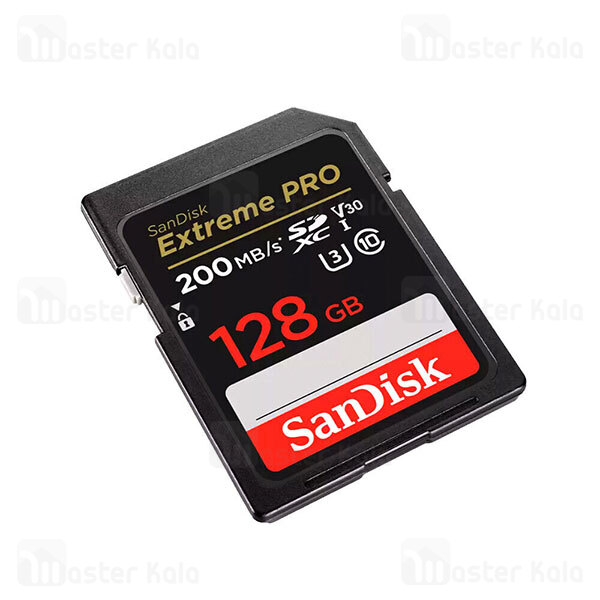 کارت حافظه اس دی 128 گیگابایت سن دیسک SanDisk Extreme Pro U3 633X 200MB/s Full UHD